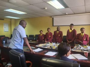 Learners presenting their road structure